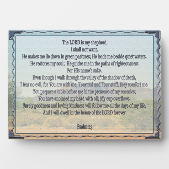 Psalm 23 plaque (Front)
