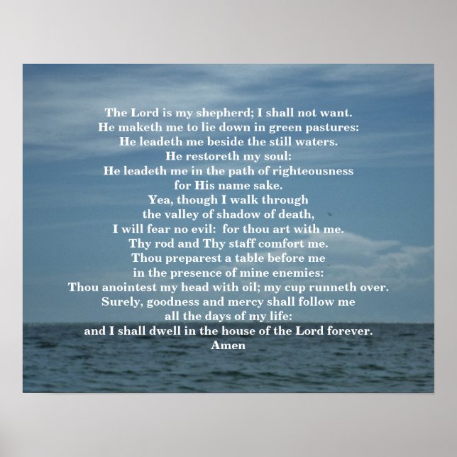 PSALM 23 POSTER (Front)