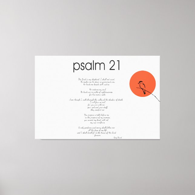 psalm 23 prayer canvas print (Front)