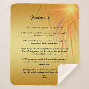 Psalm 23 sherpa blanket