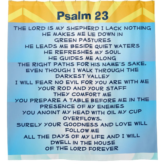 Psalm 23 shower curtain (Front)