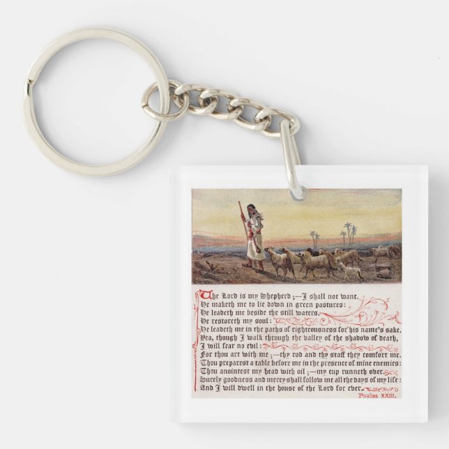 Psalm 23 SQ Key Ring (Front)