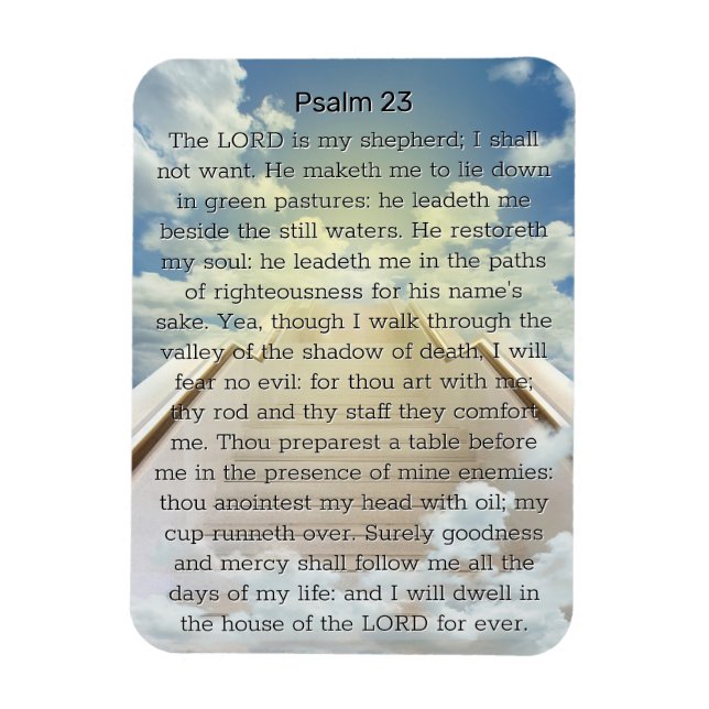 Psalm 23 Stairway to Heaven Magnet (Vertical)