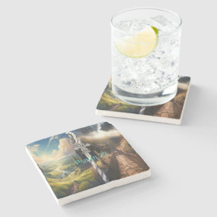 Psalm 23 stone coaster