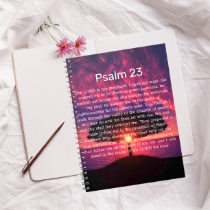 Psalm 23 Strength   Sunset Notebook