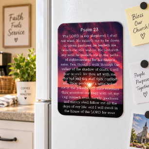 Psalm 23 Sunset Tree Magnet
