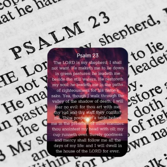 Psalm 23 Sunset Tree Magnet (Creator Uploaded)