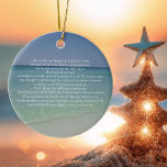Psalm 23 The Lord is My Shepherd Beautiful Beach Ceramic Tree Decoration<br><div class="desc">Beautiful beach photography with the 23rd psalm: The Lord is my shepherd. I shall not want. He maketh me to lie down in green pastures. He leadeth me beside the still waters. He restoreth my soul. This pretty Christian bible verse makes a wonderful gift for a church or religious friend....</div>
