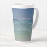 Psalm 23 The Lord is My Shepherd Beautiful Beach Latte Mug<br><div class="desc">Beautiful beach photography latte mug with the 23rd psalm: The Lord is my shepherd. I shall not want. He maketh me to lie down in green pastures. He leadeth me beside the still waters. He restoreth my soul. This pretty Christian bible verse makes a wonderful gift for a church or...</div>