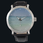 Psalm 23 The Lord is My Shepherd Beautiful Beach Watch<br><div class="desc">Beautiful beach photography on a wristwatch with the 23rd psalm: The Lord is my shepherd. I shall not want. He maketh me to lie down in green pastures. He leadeth me beside the still waters. He restoreth my soul. This pretty Christian bible verse watch makes a wonderful gift for a...</div>
