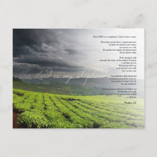 Psalm 23 The LORD is my shepherd - Bible Postcard