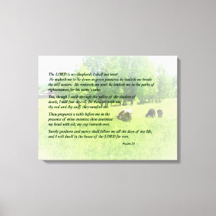 Psalm 23 The Lord Is My Shepherd Canvas Print