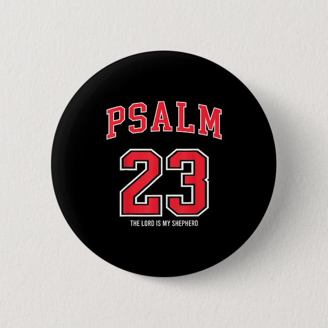 Psalm 23 The Lord Is My Shepherd Christian Footbal 6 Cm Round Badge (Front)