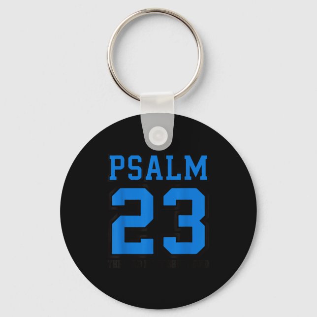 Psalm 23 The Lord Is My Shepherd Funny Christian T Key Ring (Front)