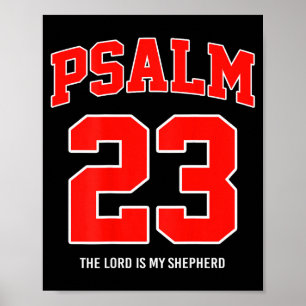 Psalm 23 The Lord Is My Shepherd (on Back) Poster