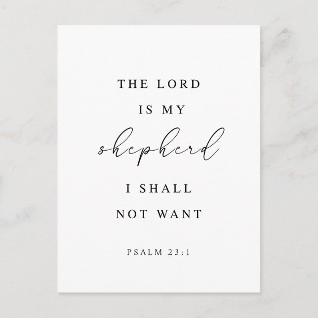 Psalm 23 The Lord is my Shepherd  Postcard (Front)
