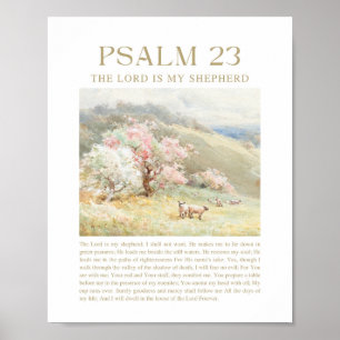 Psalm 23 The Lord is My Shepherd Poster