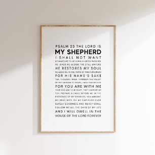 Psalm 23 The Lord is my Shepherd Poster