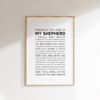 Psalm 23 The Lord is my Shepherd Poster
