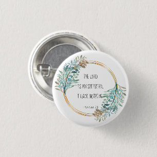 Psalm 23 The LORD is my shepherd, Scripture 3 Cm Round Badge