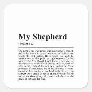 Psalm 23 The Lord is my Shepherd Square Sticker