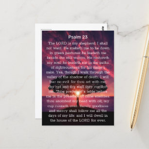 Psalm 23 The Lord Is My Shepherd Sunset  Postcard