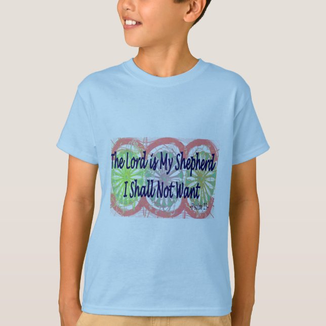 Psalm 23, "The Lord is my Shepherd" T-Shirt (Front)