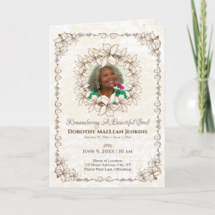 Psalm 23 Vintage Bifold Memorial Program Invitation