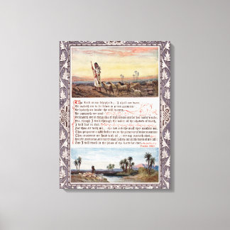 Psalm 23 Vintage Canvas Print
