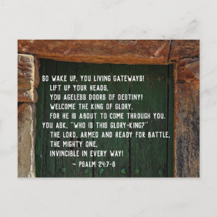 Psalm 24:7-8 King of Glory, Bible Verse Postcard