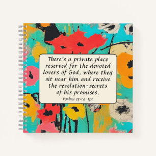 Psalm 25 14 Lovers of God Bible Verse Christian Notebook
