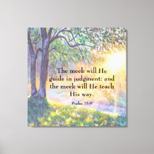 Psalm 25:9 Canvas Print