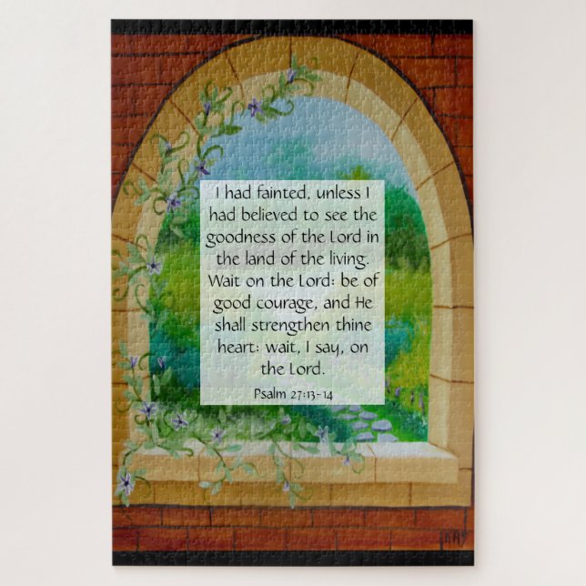 Psalm 27:13-14  jigsaw puzzle (Vertical)