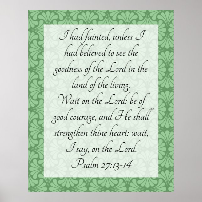 Psalm 27:13-14 poster (Front)