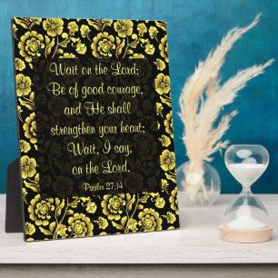 Psalm 27:14 Plaque