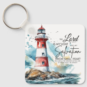 Psalm 27:1 Bible LORD is my Light and Salvation Key Ring