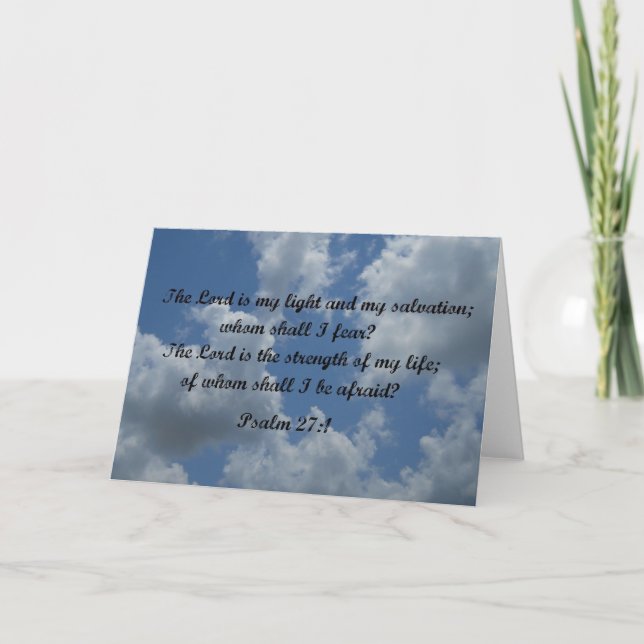 Psalm 27:1 card (Front)