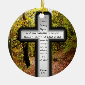 Psalm 27:1 ceramic tree decoration