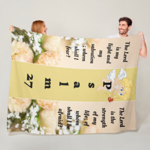 Psalm 27:1 fleece blanket