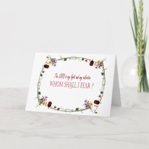 Psalm 27:1, Lord, whom shall I fear Greeting Card