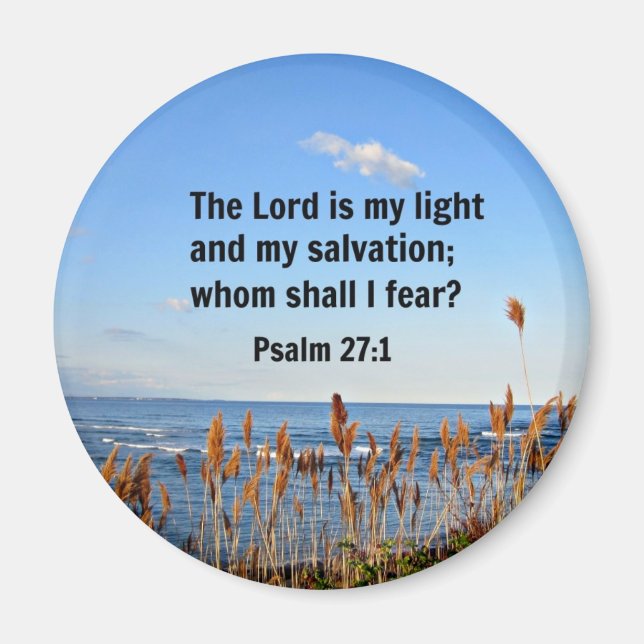 Psalm 27:1 magnet (Front)