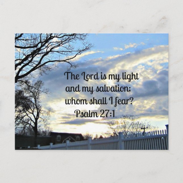 Psalm 27:1 postcard (Front)