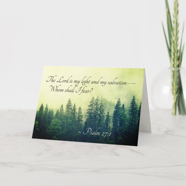Psalm 27:1 The Lord is my light and my salvation— Card (Front)
