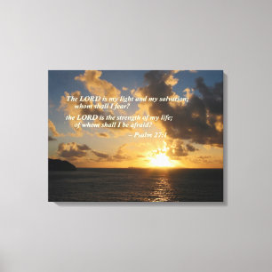 Psalm 27 1 The Lord Is My Light Canvas Print