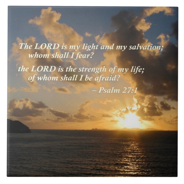 Psalm 27 1 The Lord Is My Light Tile (Front)
