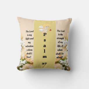 Psalm 27:1 throw pillow