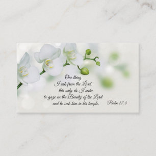 Psalm 27:4 One thing I ask from the Lord, Bible Business Card