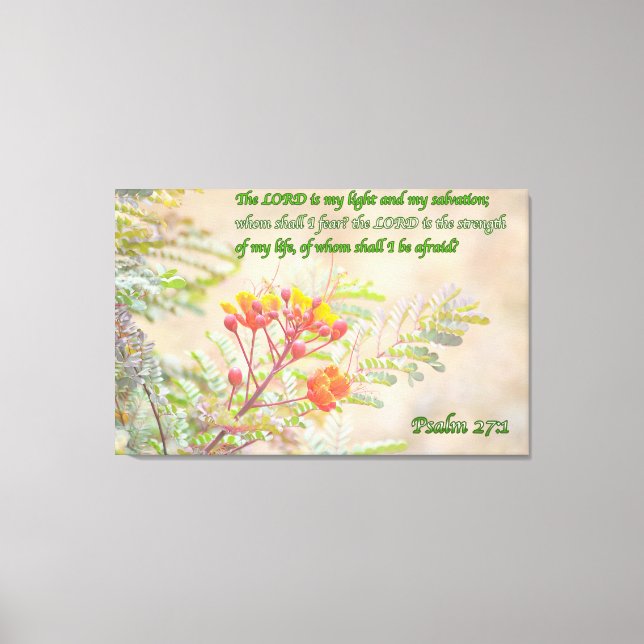 Psalm 27 canvas print (Front)