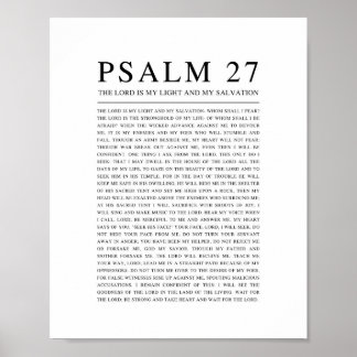 Psalm 27 The Lord is My Light and My Salvation Poster