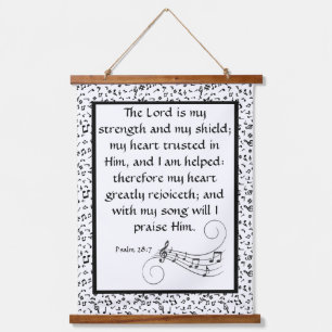 Psalm 28:7   hanging tapestry